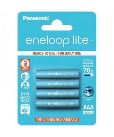 Pilhas PANASONIC LR-03 Rec. Ni-Mh 1,2V 550mAh -Blister 4